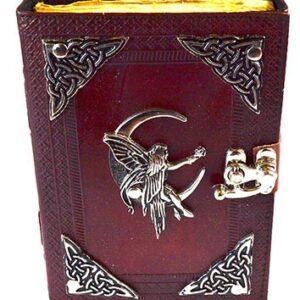 Fairy Aged-Look Leather Journal With Latch 4 1/2" x 6 1/2" Unlined