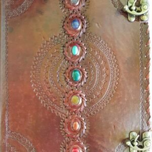 10" x 13" Chakra Leather Blank Book w/ Latch