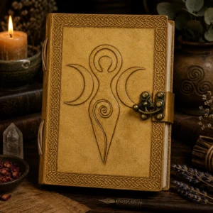 5" x 7" Goddess Of Earth Embossed Leather Journal w/ Latch