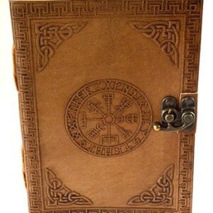 5" x 7" Rune Leather Blank Book w/ Latch
