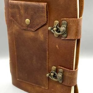 Soft Leather Journal w/ Double Latch 6" x 8"