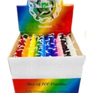 Assorted Chime Candles 100 Pack 1/2" Dia 5" Long