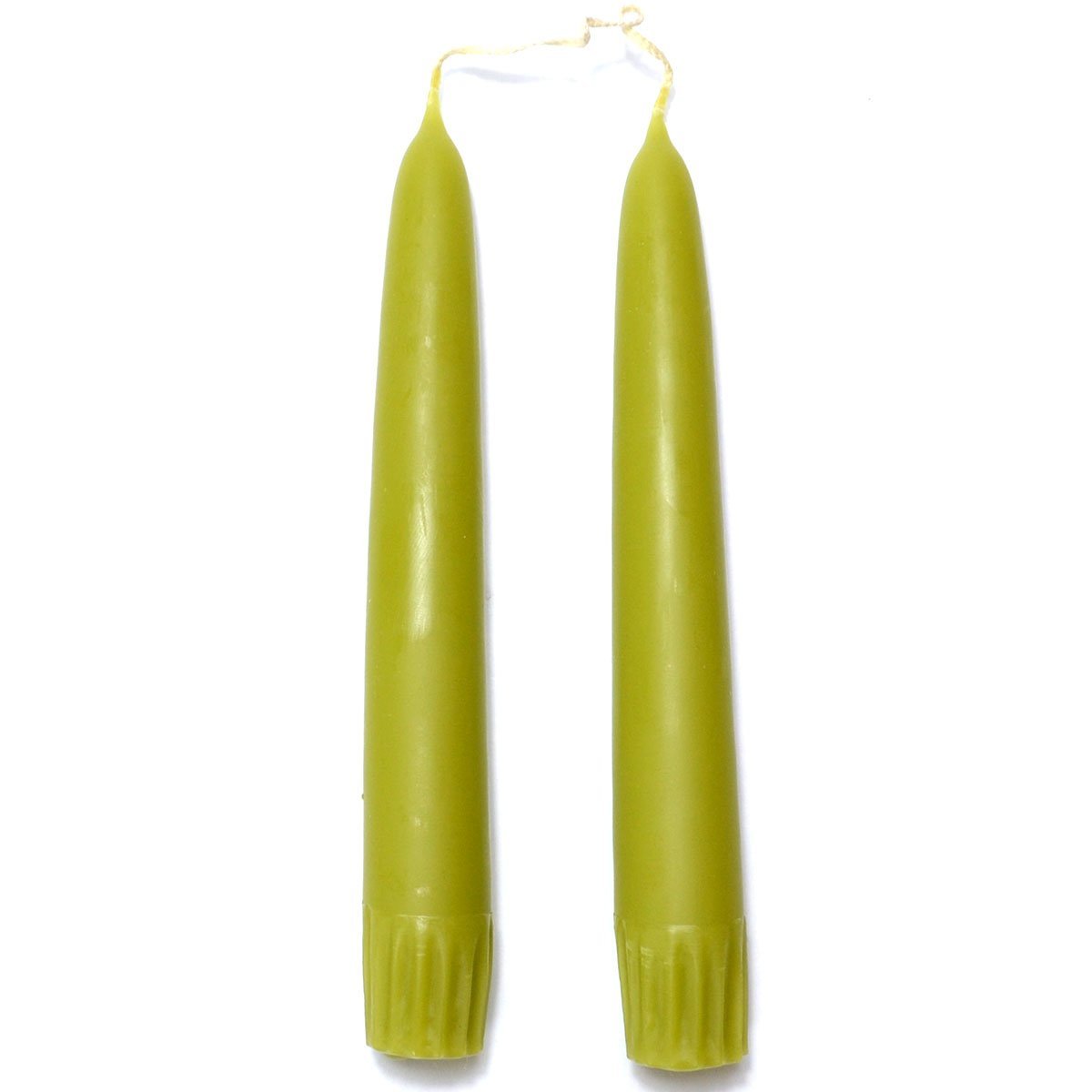 7" Melon Green Taper Candle Pair