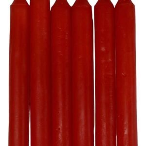 Set Of 6 Red 6" Household Candles