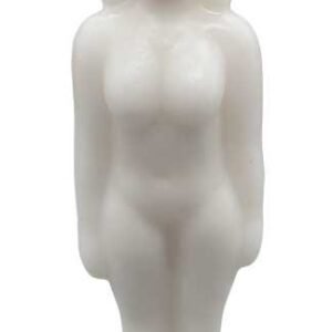 6 3/4" White Woman Figure Candle
