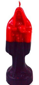 10" Red And Black Holy Death Figure Candle