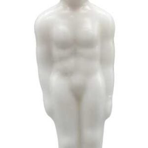 6 3/4" White Man Figure Candle