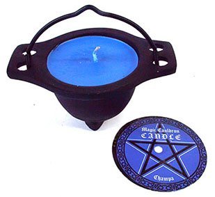 Nag Champa Candle in Cast Iron Cauldron 2 1/2"