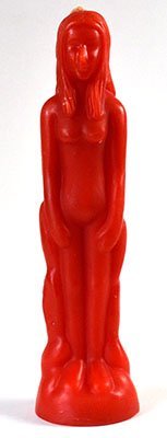 8" Red Female Figure Candle