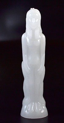 8" White Female Figure Candle