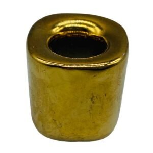 Gold Ceramic Chime Candle Holder 1/2"