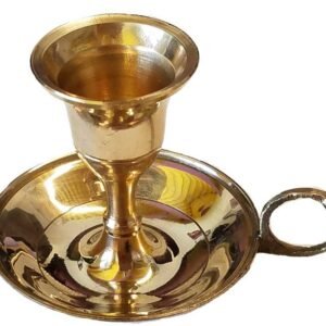 Brass Chamberstick Taper Candle Holder 3 1/4"