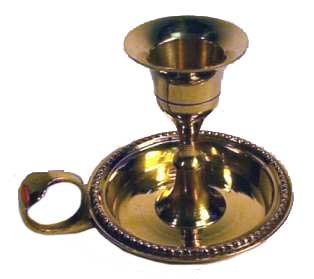 Brass Chamberstick Taper Candle Holder 2 1/2"