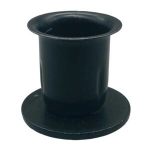 Matte Black Button Taper Candle Holder 1 1/4"