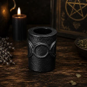 1 1/4" Triple Moon Cast Iron Chime Candle Holder