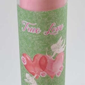True Love Aromatic Jar Candle With Rose Petals And Howlite Crystal