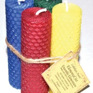 Elemental Set Lailokens Awen Beeswax Candles 4 1/4"
