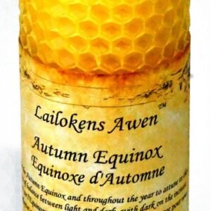 4" Autumn Equinox Altar Beeswax Pillar Candle