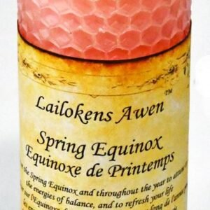 4" Spring Equinox Altar Beeswax Pillar Candle
