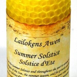 4" Summer Solstice Altar Beeswax Pillar Candle