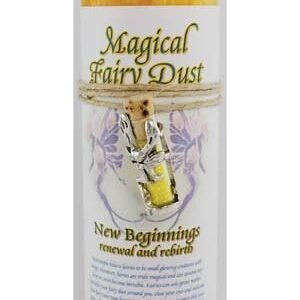 New Beginnings Yellow Pillar Candle With Fairy Dust Necklace 6 1/4" x 2"