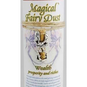 Wealth Pillar Candle With Fairy Dust Necklace 6 1/4" x 2"