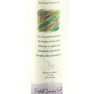 Creativity Reiki Charged Pillar Candle 7" x 1 1/2"