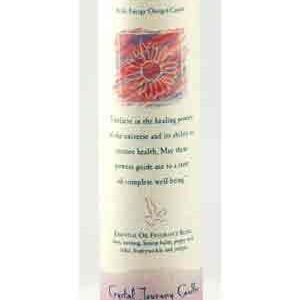 Good Health Reiki Charged Pillar Candle 7" x 1 1/2"
