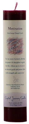 Motivation Reiki Charged Pillar Candle 7" x 1 1/2"