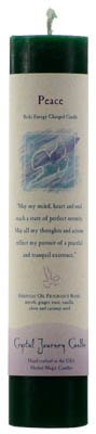 Peace Reiki Charged Pillar Candle 7" x 1 1/2"
