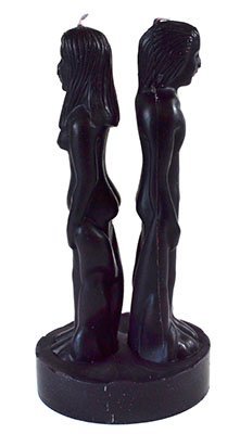 8" Black Separation Figure Candle