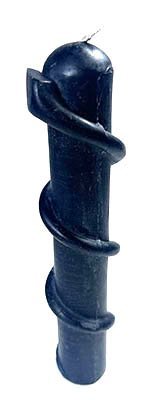 8" Black Snake Figure Candle