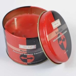 Reversible Quartz Tin Candle With Wood And Crystal