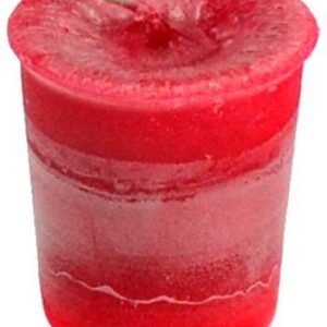 Root Chakra Crystal Votive Candle w/ Informational Card