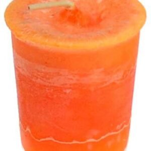 Sacral Chakra Crystal Votive Candle w/ Informational Card