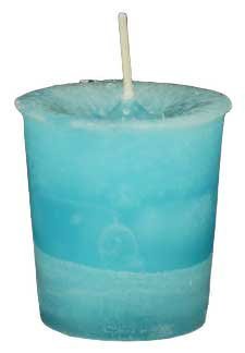 Dreams Herbal Votive Candle - Light Aqua