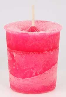 Love Herbal Votive Candle Bright Pink