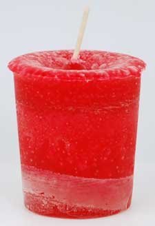 Seduction Herbal Votive Candle - Red Pink