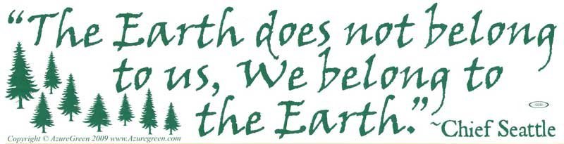 The Earth Does Not Belong To Us Quote Sticker