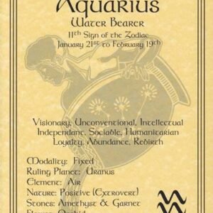 Aquarius Zodiac Poster 8 1/2" x 11"