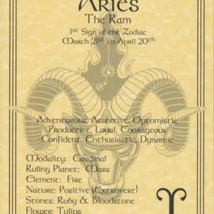 Aries Zodiac Poster 8 1/2" x 11"