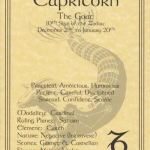 Capricorn Zodiac Poster 8 1/2" x 11"