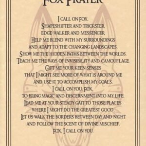 Fox Prayer Poster 8 1/2" x 11"