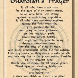 Guardian's Prayer Parchment Poster 8 1/2" x 11"