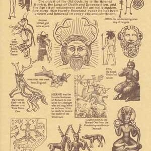 Horned God Parchment Poster 8 1/2" x 11"