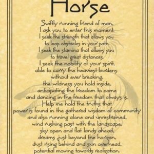 Horse Prayer Poster 8 1/2" x 11"