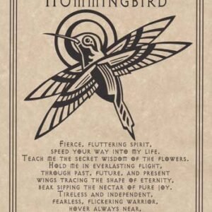 Hummingbird Prayer Poster 8 1/2" x 11"
