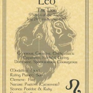 Leo Zodiac Poster 8 1/2" x 11"