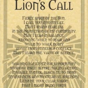 Lion Prayer Poster 8 1/2" x 11"