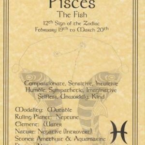 Pisces Zodiac Poster 8 1/2" x 11"